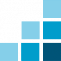 HAAS_LOGO_transparent-200×201 Ein Raster aus sechs blauen Quadraten in unterschiedlichen Farbtönen, angeordnet in zwei Reihen auf einem weißen Hintergrund.