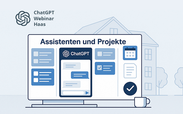 Symbolbild zu Webinar: ChatGPT in der Hausverwaltung: So kombinieren Sie Assistenten und Projekte sinnvoll