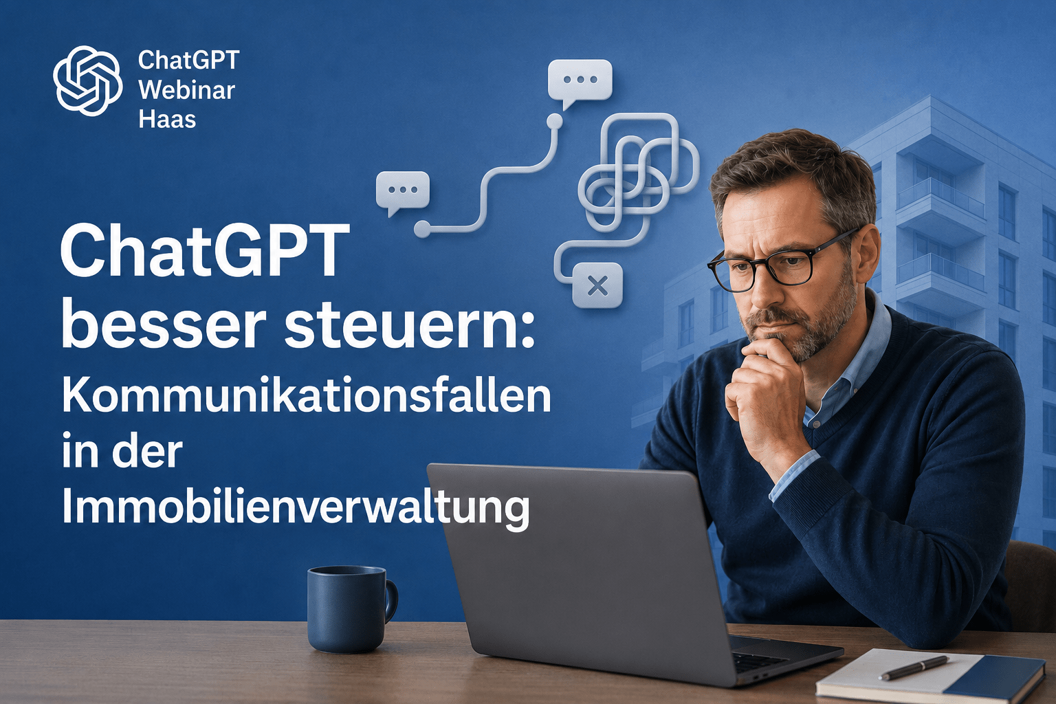 Symbolbild zu Webinar: ChatGPT besser steuern: Kommunikationsfallen in der Immobilienverwaltung